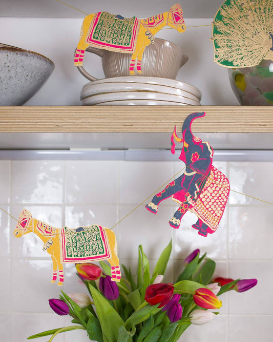 Indien genähte Girlande