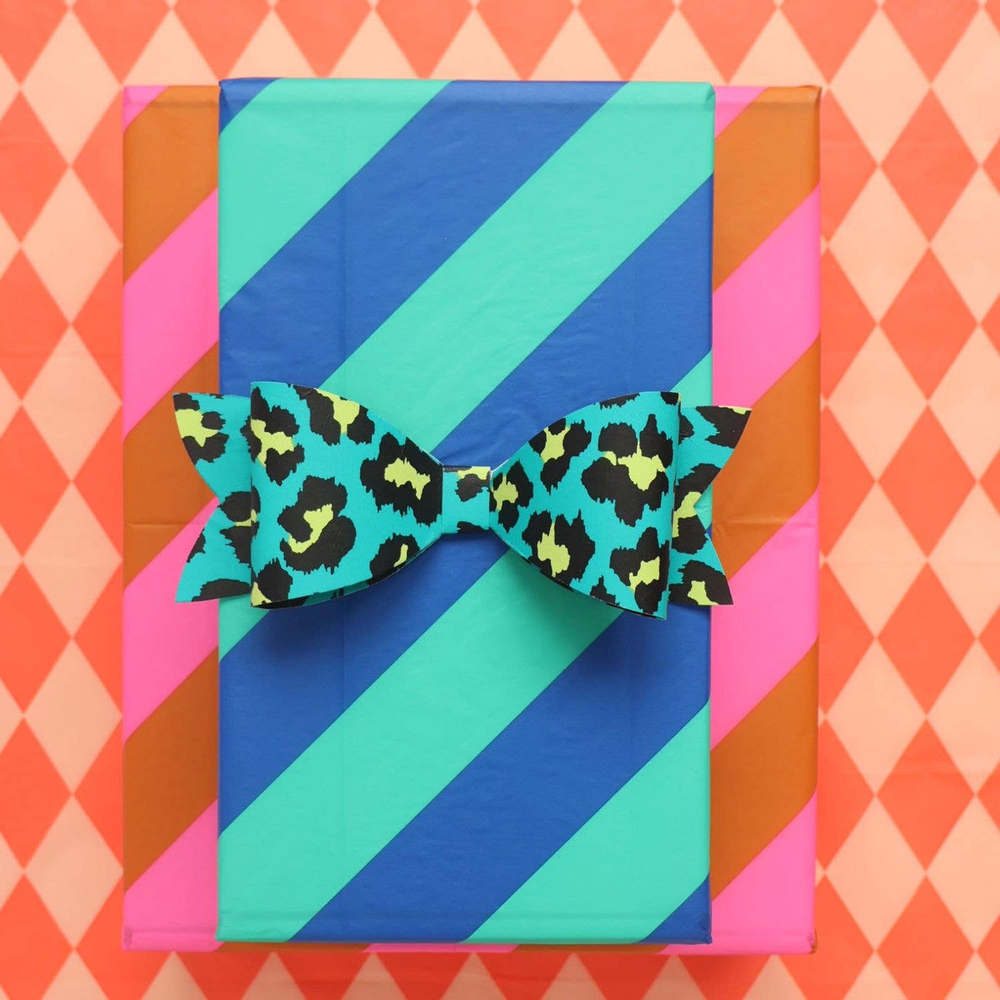 Luxuriöses Seidenpapier, Diamant/Diagonal, Kobaltblau/Jade