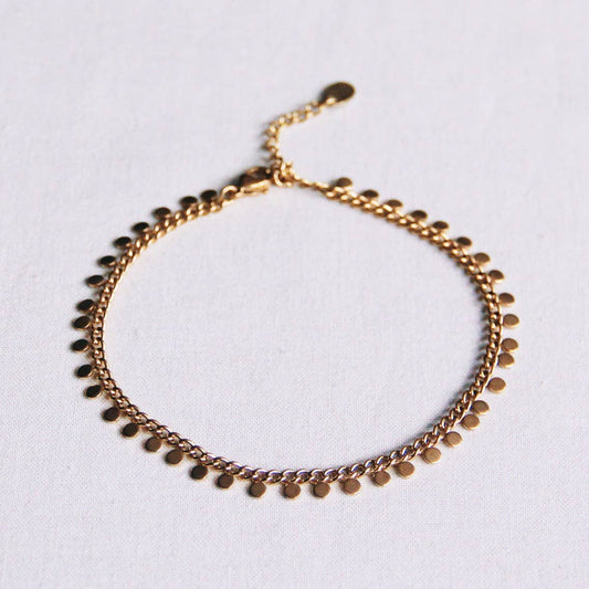 Kettenfußkettchen mit Münze – Gold