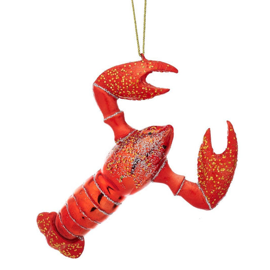 Christbaumschmuck in Form eines glitzernden Hummers