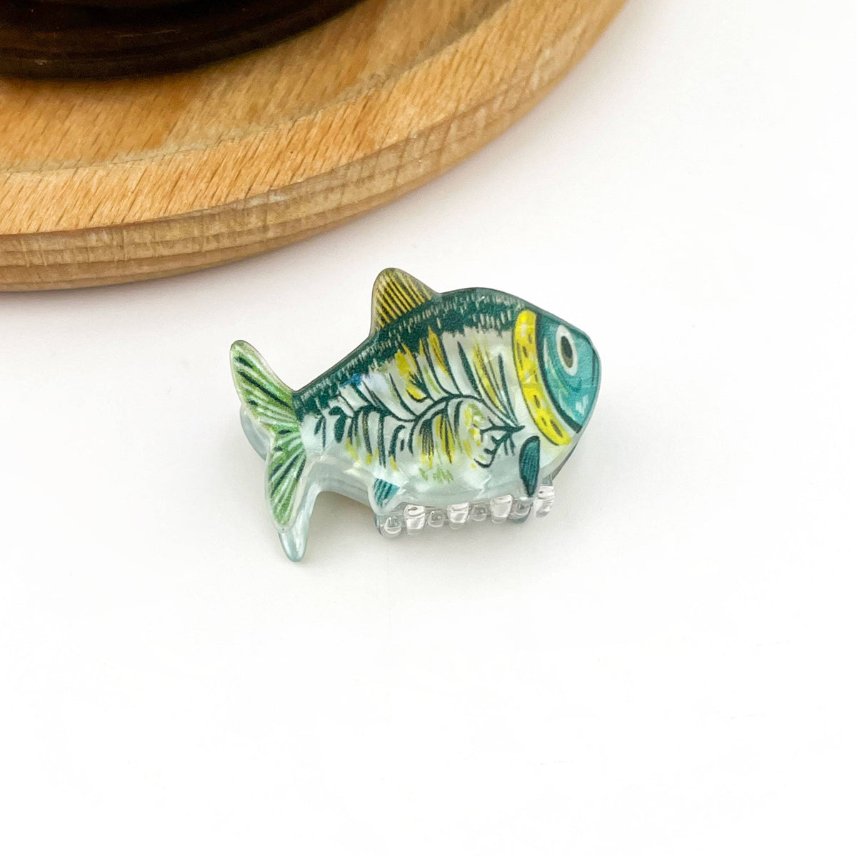 Haarklammer Sardine mit Seegras