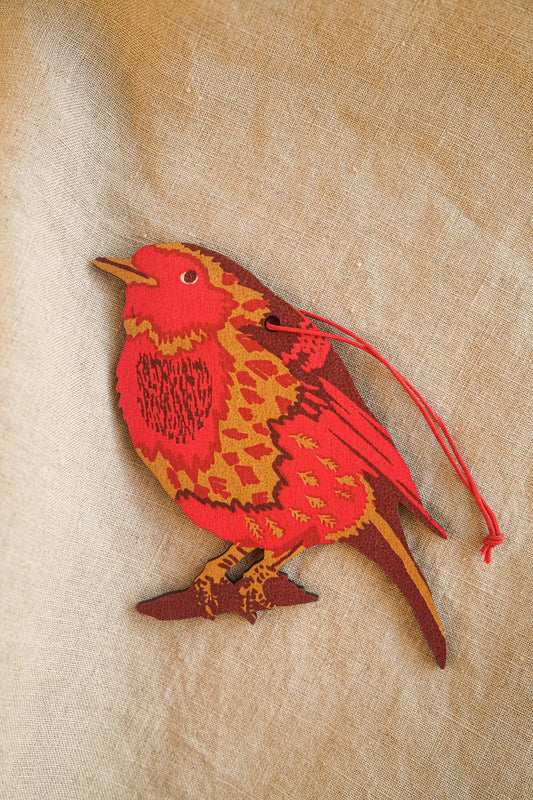 Vogel Robin Holzornament